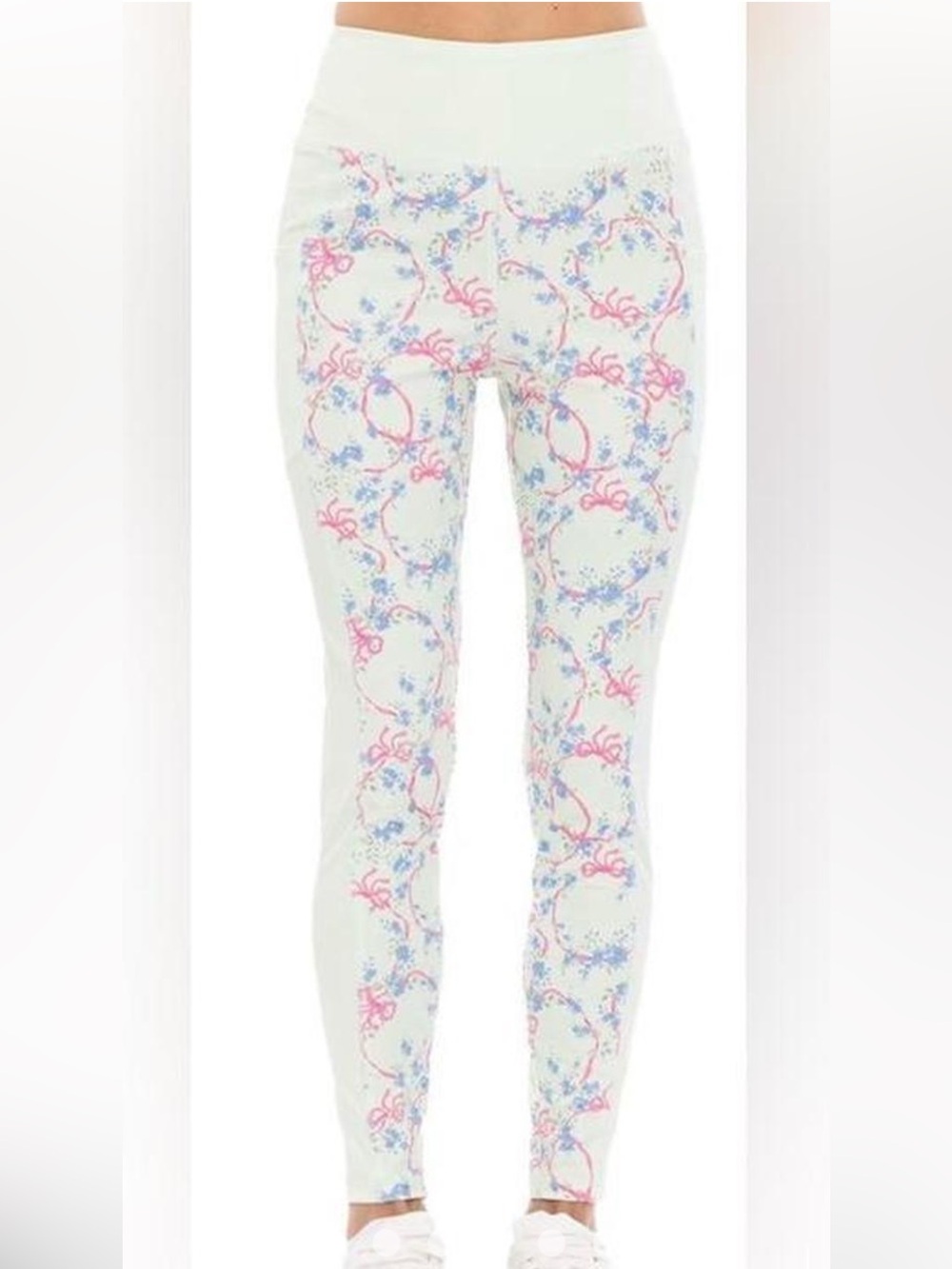 Shabby Chic Mint Green Floral Leggings